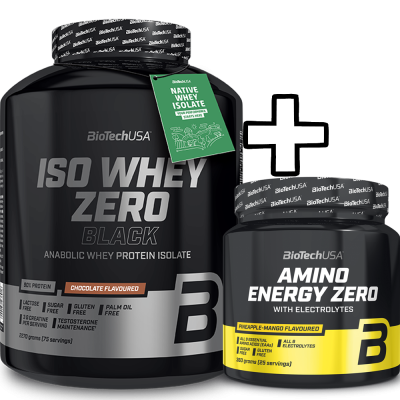 BioTech USA Iso Whey Zero Black 2270g + Amino Energy Zero With Electrolytes 360g