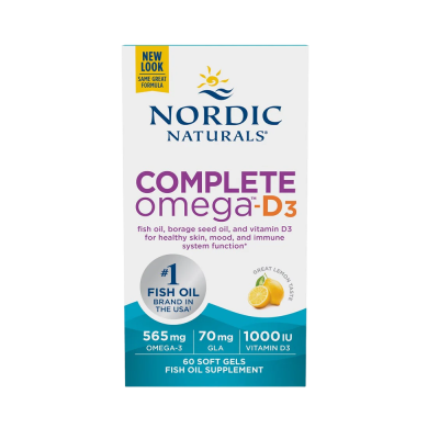   Nordic Naturals Complete Omega-D3 565mg Lemon 60 Softgels